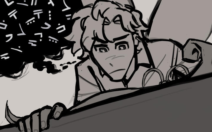 thumbnail + b&w coloring