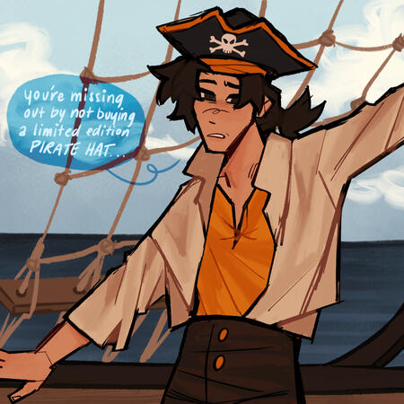 half-body + simple + environment